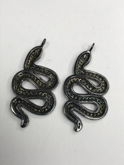 Silver and Diamond Pave Charms
