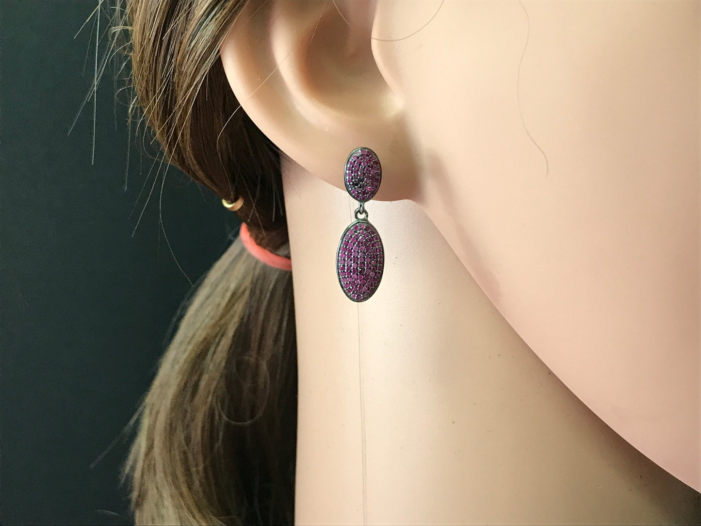 Small double oval Earring