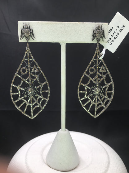 Spiderweb Diamond Earrings
