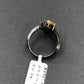 Diamond and Multi Sapphire Siver Black Rhodium Finish Rings