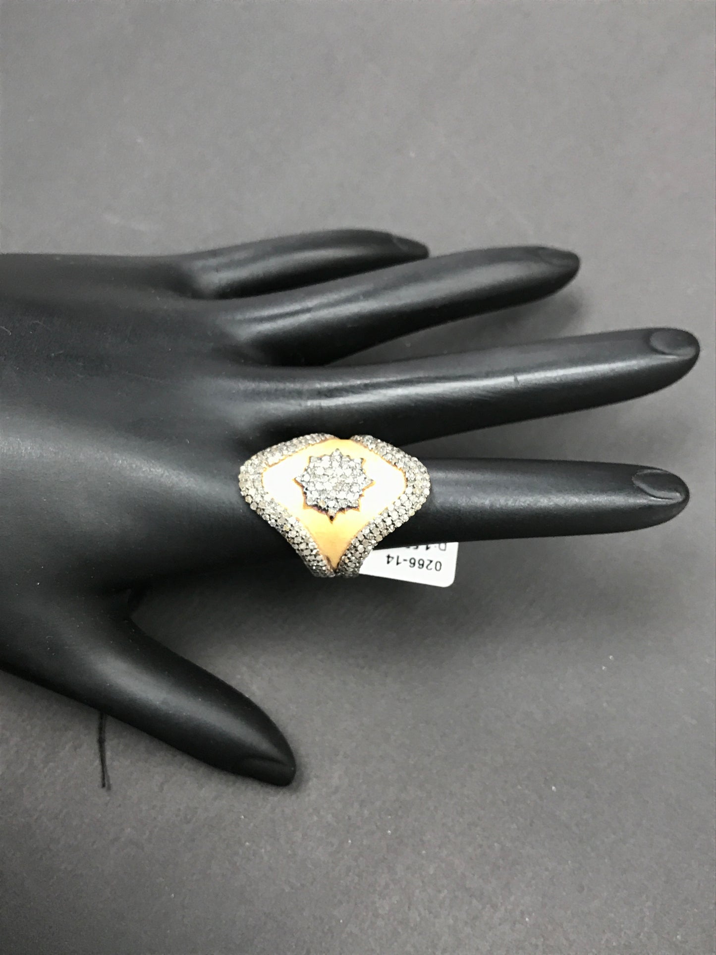 Silver Pave Diamond Ring .925 Oxidized Sterling Silver Diamond Ring, Genuine handmade pave diamond Ring .