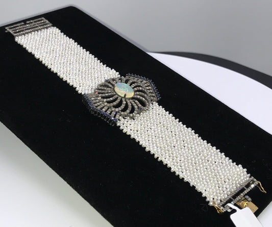 Opal and Diamond Bracelet