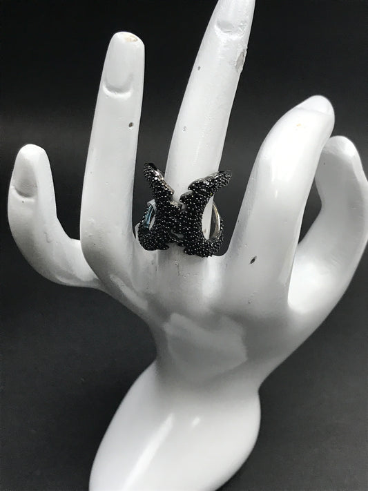 Jaws Black Spinel Ring
