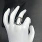 Diamond Round Loop Diamond Ring, Pave Diamond Ring, Pave Round Loop Ring, Approx 21 x 19mm. Sterling Silver