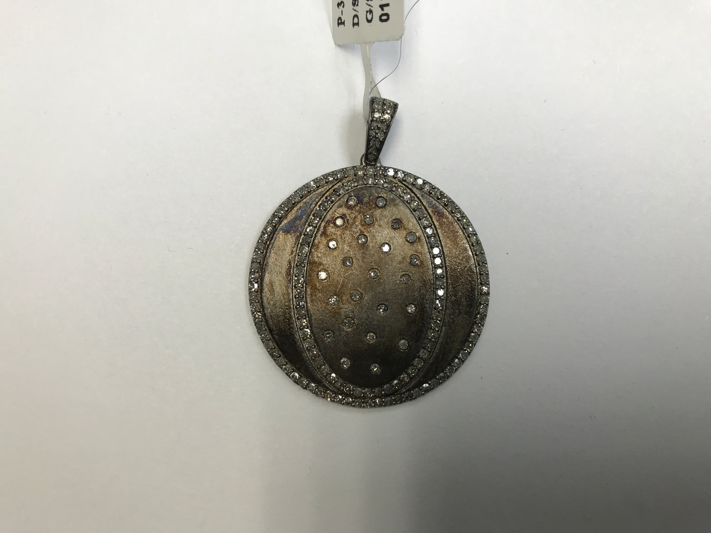 Round Pave Diamond Pendant