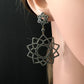 Diamond Silver Earring .925 Oxidized Sterling Silver Diamond Earring, Genuine handmade pave diamond Earring Size 2.64"(41 x 66 MM )