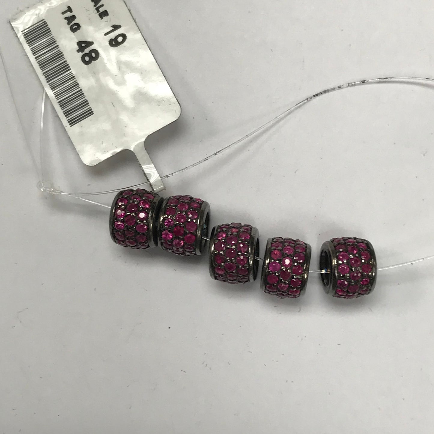 Sapphire  Pave Beads