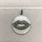 Circle with Sapphire Lips Pendant