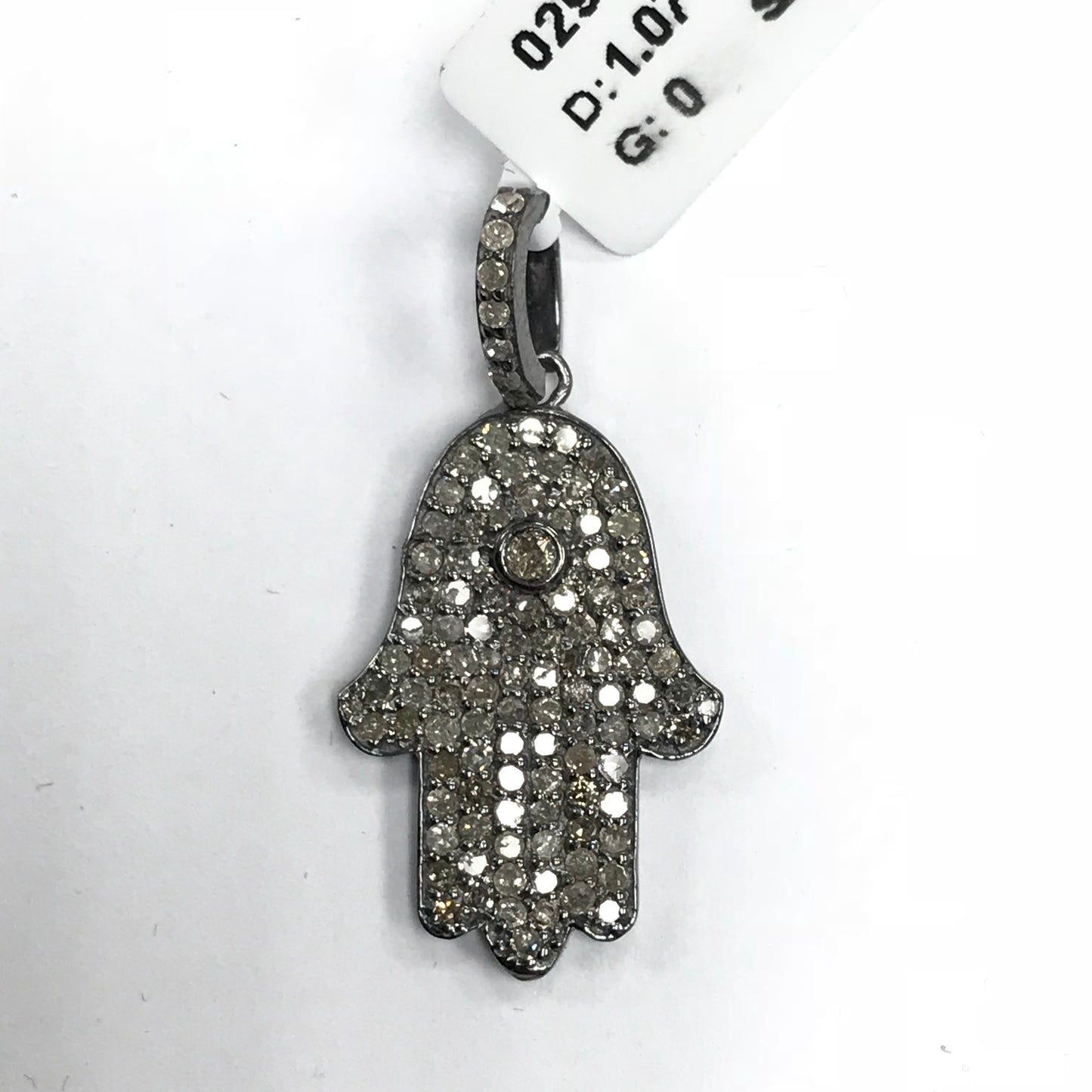 Pave Diamond Detail on Charms, Gorgeous Piece Sizzling Beautifully hamsa Hand Shape Awesome Pendant.