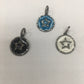Round Disk On Star Shape Diamond Pendant