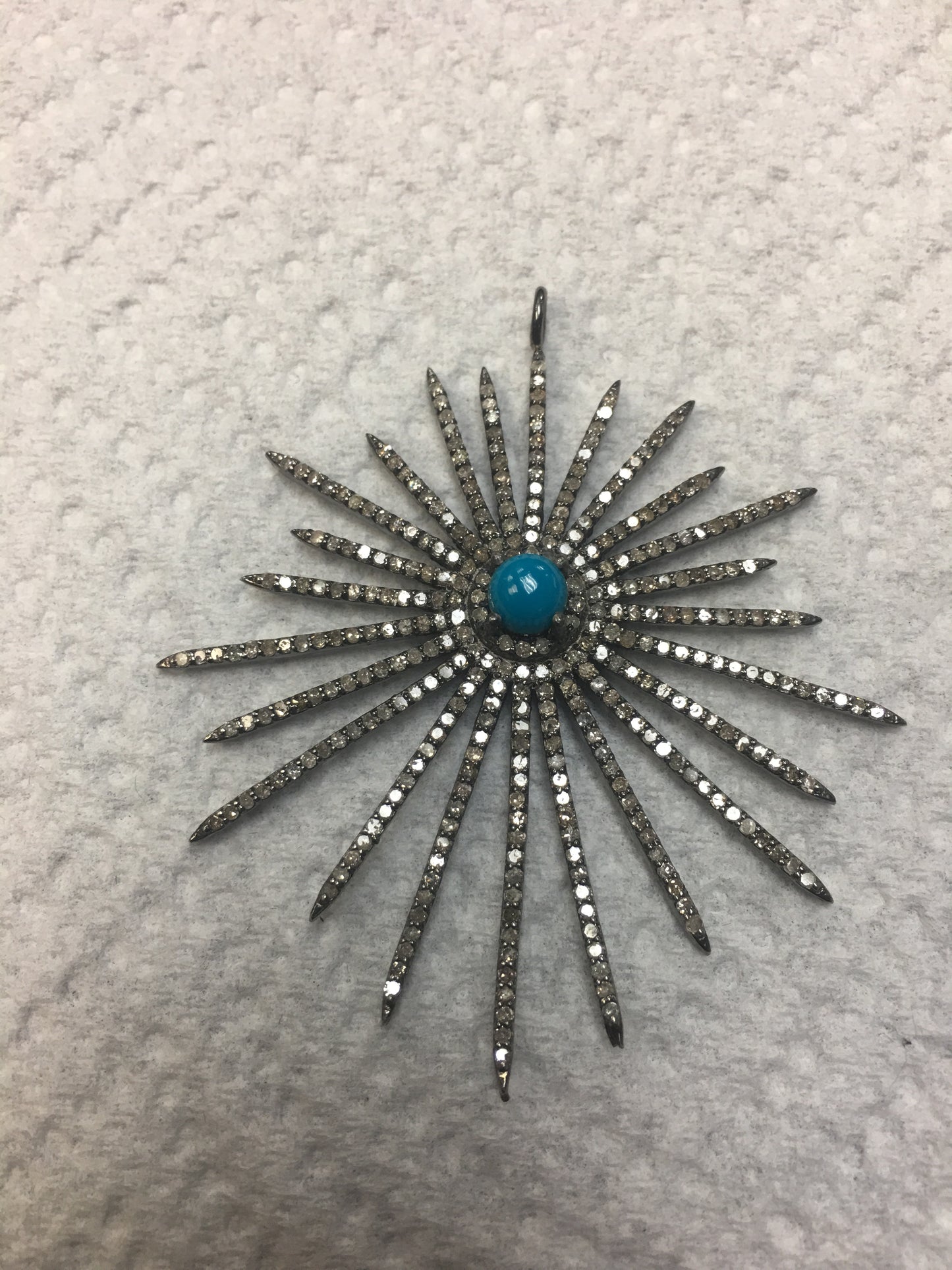Star Spike Shape Diamond Pendants Charms
