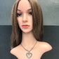 Diamond Lined Heart Shape Pendant, Pave Diamond Pendant, Pave Lined Heart Shape Necklace, Approx 41 x 34mm. Sterling Silver
