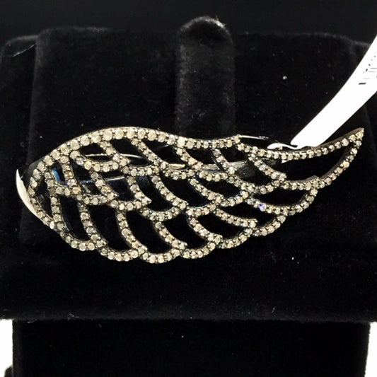 Feather Shape Diamond Ring