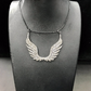 Wings Pave Diamond Pendant .925 Oxidized Sterling Silver Diamond Pendant, Genuine handmade pave diamond Pendant Size 59 MM