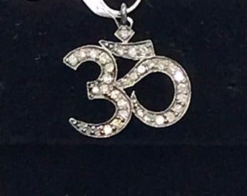 Om Spiritual Symbol Diamond Pendant