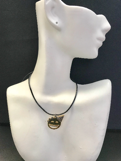 Diamond  Happy Face Pendant, Pave Diamond Pendant, Pave Happy Face  Necklace, Appx 24 x 18mm. Sterling Silver