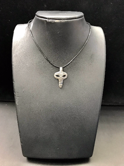 Skull Diamond Charm .925 Oxidized Sterling Silver Diamond Charms, Genuine handmade pave diamond Charm Size Approx 1.20"(19 x 30 MM)