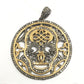Pave Diamond Pendant, Pave Titlell Pendant, Titlell Charm, 1.6''(40mm), Oxidized Silver
