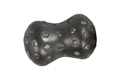 Silver Diamond Bead .925 Oxidized Sterling Silver Diamond Beads, Genuine handmade pave diamond Beads Size Approx 18x11 MM