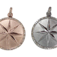 Round Silver Pave Diamond Pendant
