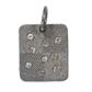 Rectangle Silver Pave Diamond Pendant