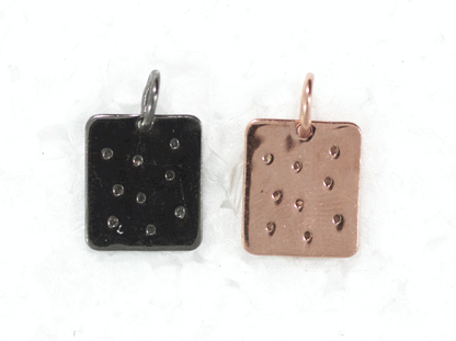 Rectangle Silver Pave Diamond Pendant