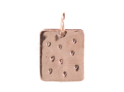Rectangle Silver Pave Diamond Pendant