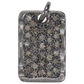 Rectangle Shape Silver Pave Diamond Pendant .925 Oxidized Sterling Silver
