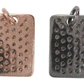 Rectangle Shape Silver Pave Diamond Pendant .925 Oxidized Sterling Silver