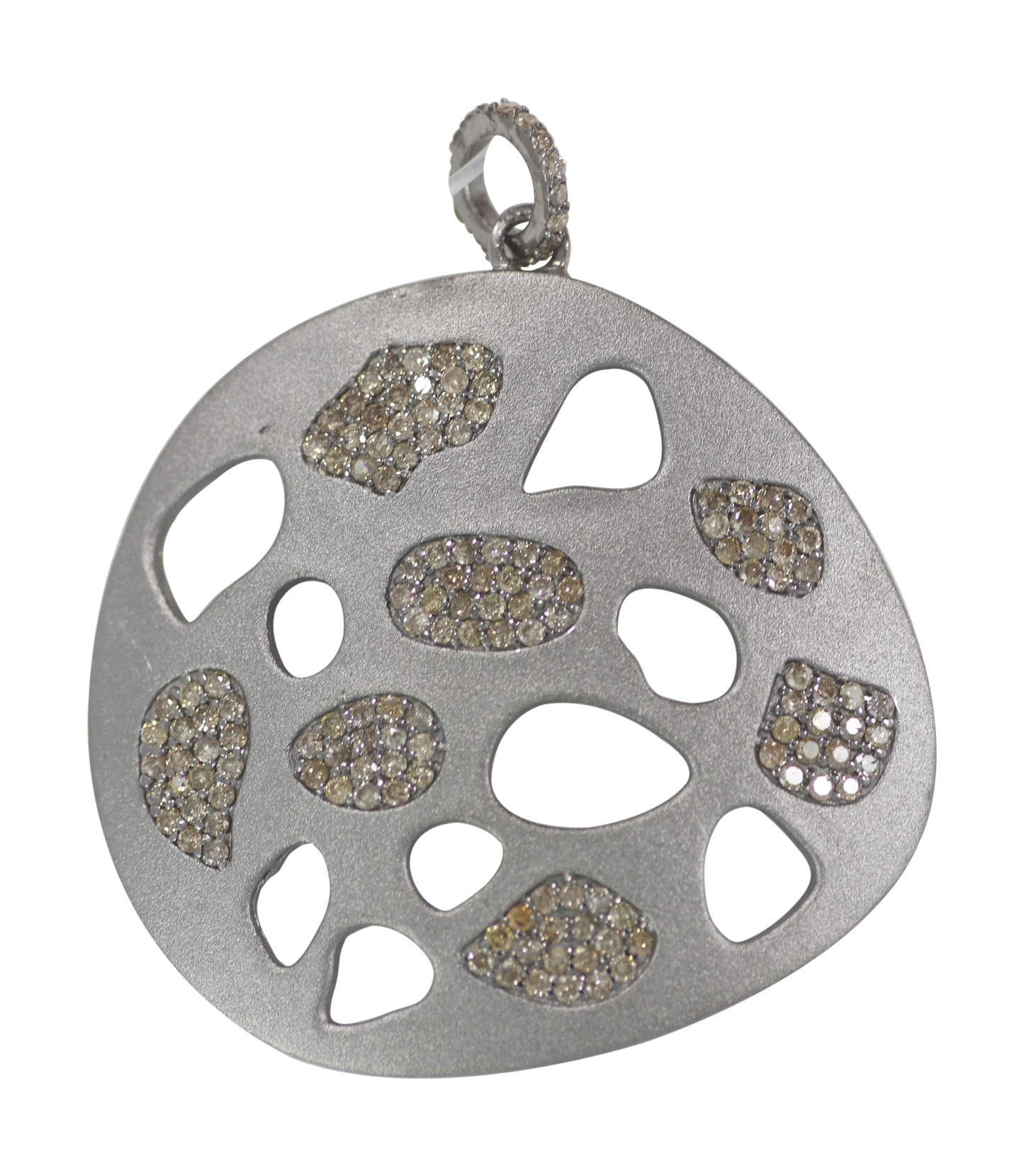 Silver Pave Diamond Pendant