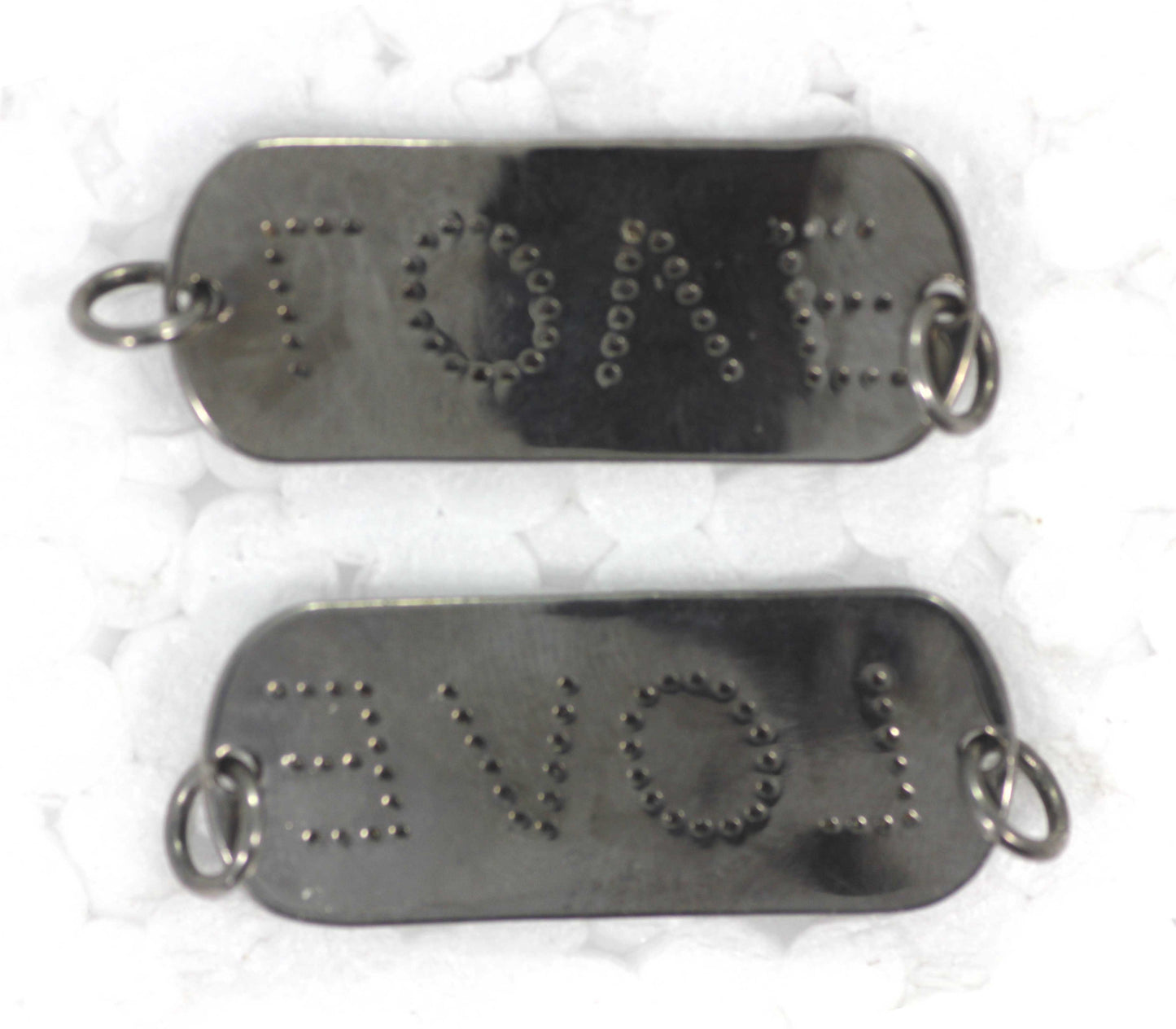 Love Silver Diamond Charm .925 Oxidized Sterling Silver Diamond Charms, Genuine handmade pave diamond Charm.