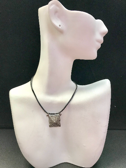 Diamond Pyramid Pendant, Pave Diamond Pendant,Pave Pyramid Necklace, Approx 14 x 14mm. Sterling Silver