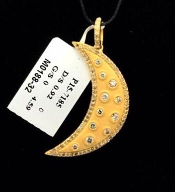 Crescent Moon Diamond Pendant