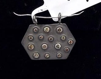 Hexagon Shape Diamond Pendant