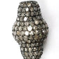 Fancy Shape Silver Pave Diamond Beads