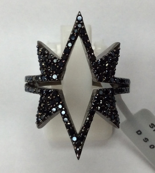 Black spinel fancy Ring