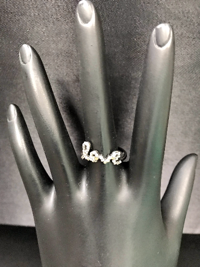 Love Word Diamond Ring