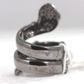 Snake shape Pave Diamond Ring .925 Oxidized Sterling Silver Diamond Ring, Genuine handmade pave diamond Ring Size Approx 1.40"(35 MM)