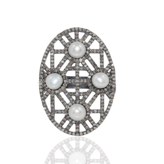 DIAMOND SILVER RING.